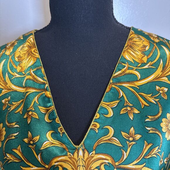 Winlar Kaftan Green Gold Purple One Size - Picture 5 of 13